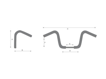Harley Davidson Sportster [1986-2016] -10 BAD APE HANGER-styret Non-Great 3-håls - 0