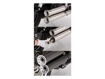 Harley Davidson FLDE [2018-2020] – Doppelrillen Slip-On Schalldämpfer Schwarz Satin - 0