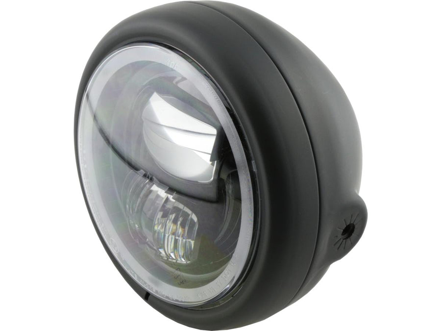 Harley Davidson - Pecos Type 7 5 3/4 "strålkastare Black Powder -Coated LED