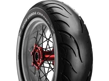 Harley Davidson-Cobra Chrom Tires 140/70 B-18 73H TL Armerad svart vägg - 0