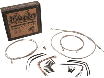 Harley Davidson FLDE [2018-2020] – 18" Gorilla Bar Kabelsatz aus Edelstahl mit klarer