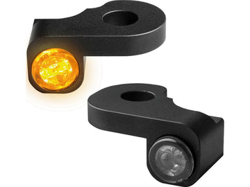Harley Davidson FXSBSE [2013-2014] – NANO Series LED Blinker Schwarz Eloxiert Rauch - 0