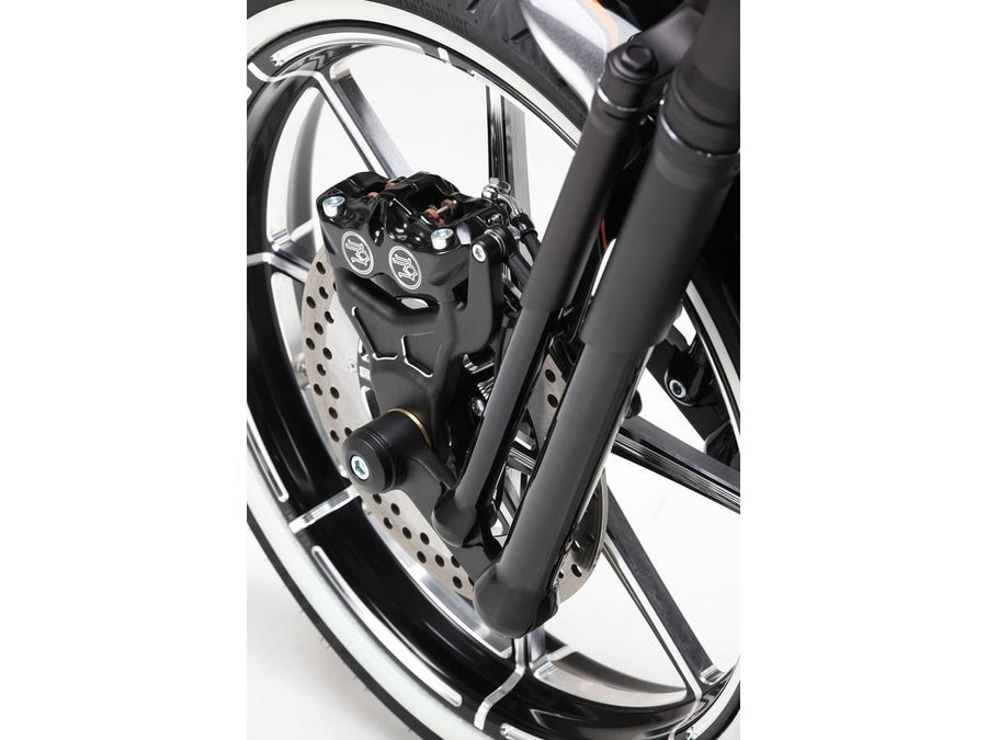 Harley Davidson-Custom Radial bromsokkontrast Skär anodiserad höger