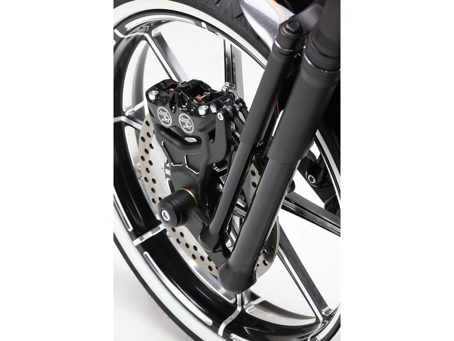 Harley Davidson-Custom Radial bromsokkontrast Skär anodiserad höger