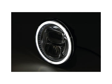Harley Davidson-Frame-R2 Type 7 LED 5 3/4 "headlights installed black LED below - 0