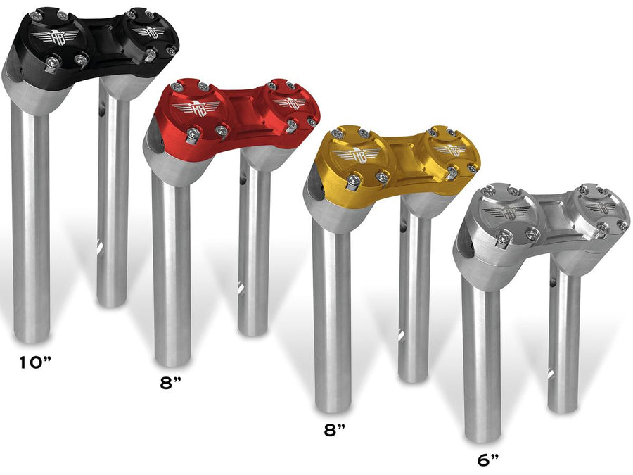 Harley Davidson FX [1974-1978] -8 "Club-Style Pullback-Riser med Silver Clamp