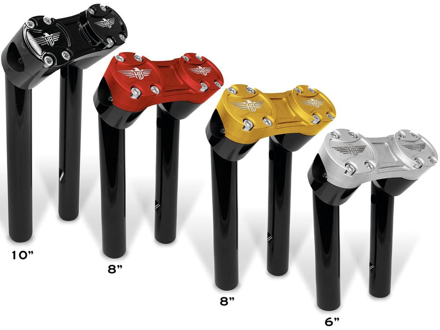 Harley Davidson FX [1974-1978] – 10" Club-Style Pullback-Riser mit schwarzer Klemme
