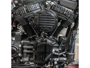 Harley Davidson Softail [2016-2017] – Gerippter Luftfilter Schwarz Eloxiert-2