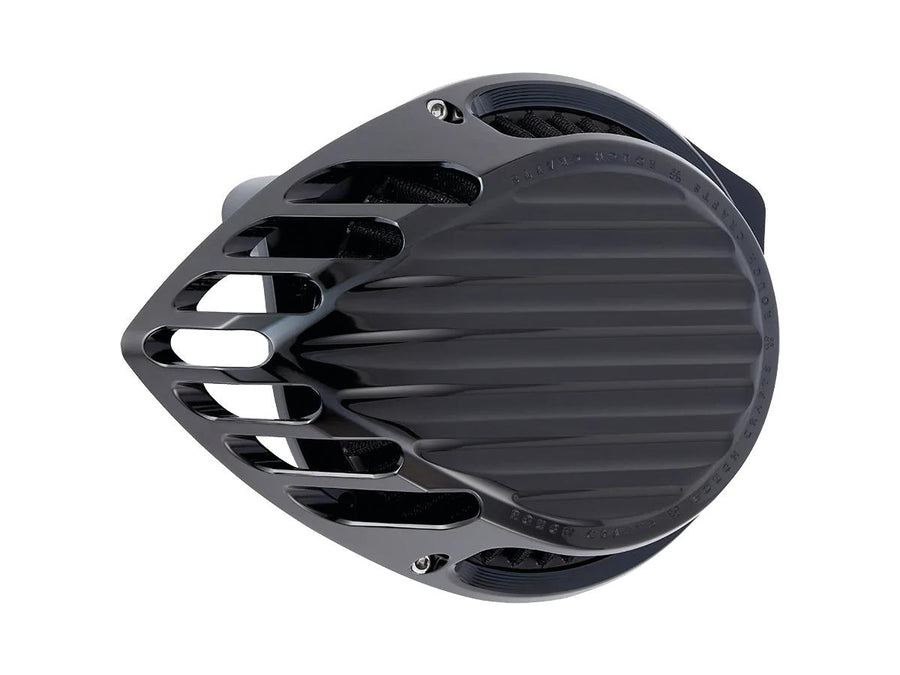 Harley Davidson Dyna [2000-2017] -Ribbed Air Filter Black Anodized