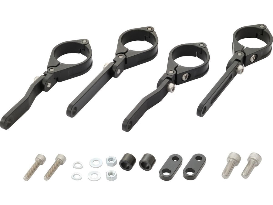 Harley Davidson - Justerbar CNC -strålkastare 39mm gaffelmontering svart