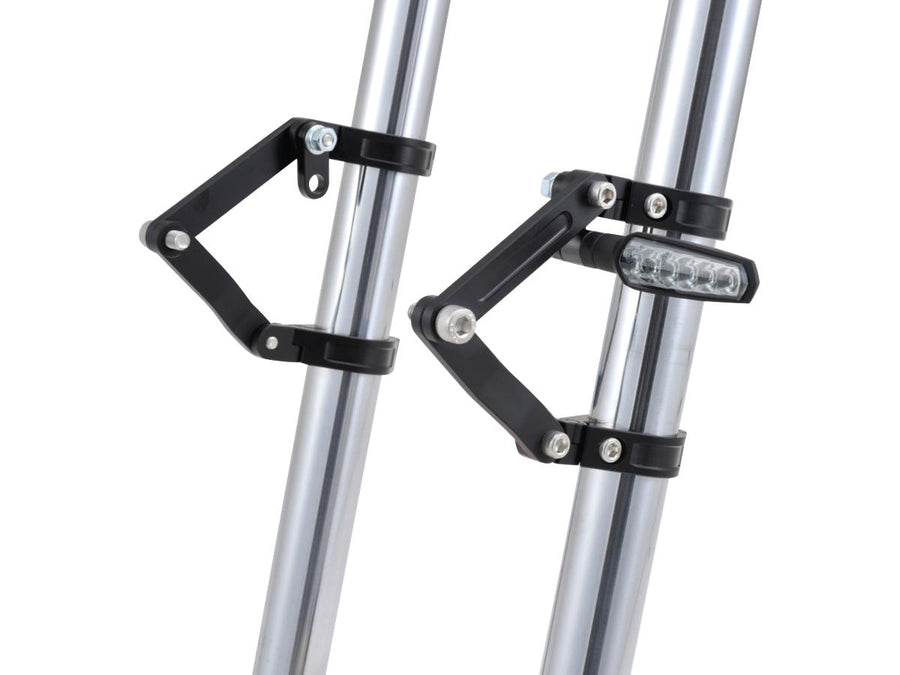 Harley Davidson - Justerbar CNC -strålkastare 39mm gaffelmontering svart