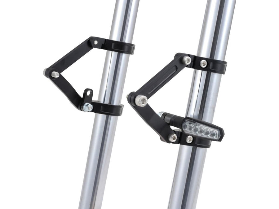 Harley Davidson - Justerbar CNC -strålkastare 39mm gaffelmontering svart