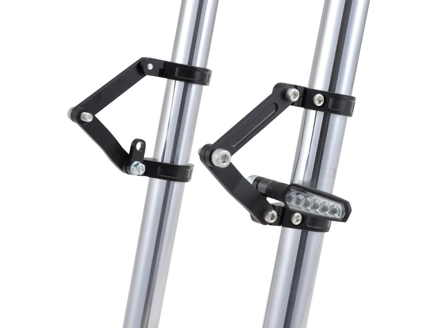 Harley Davidson - Justerbar CNC -strålkastare 39mm gaffelmontering svart