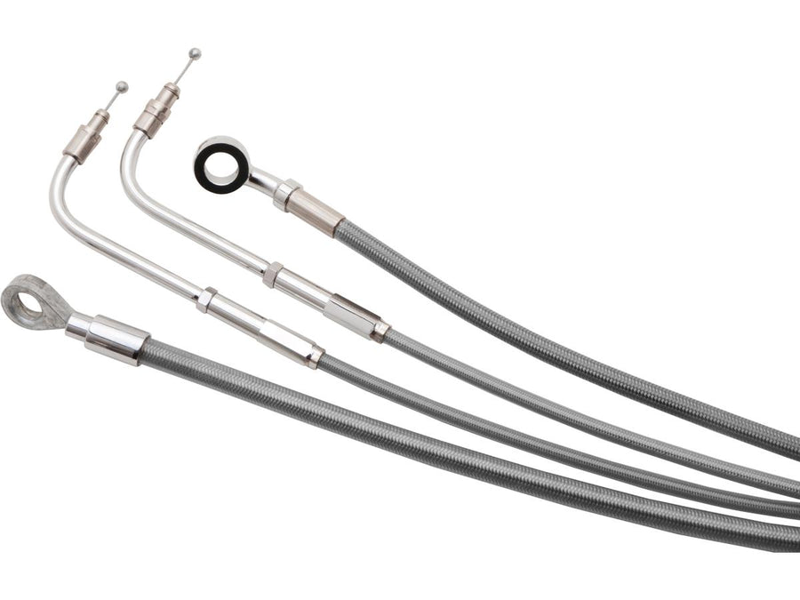 Harley Davidson Touring [2021-2024] -15 "Excavator Bar Cable Set rostfritt stål klar