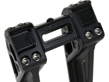 Harley Davidson Sportster [1985-2020] -8 "Universal Fastback Risers Black Anodized - 0