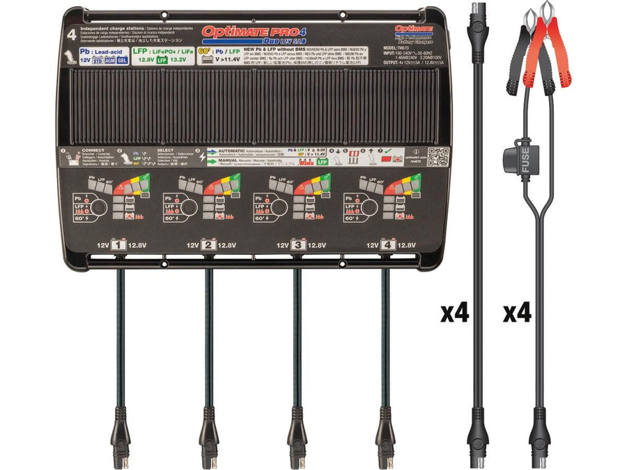 Harley Davidson – Pro-4 Duo 12V 5A Automatisches Diagnose-Batterieladegerät x 4