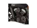 Harley Davidson Indian Scout [2015-2024] – 10-Gauge Statorabdeckung Schwarz Eloxiert-5