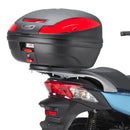 Honda SH 300 i [GIVI] - Topcasehållare för MONOLOCK®-fodral, använd MONOLOCK®-plattan som ingår i fodralet