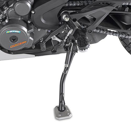 KTM Adventure 390 [GIVI] - Fotförlängning av aluminium och rostfritt stål för det ursprungliga sidostödet