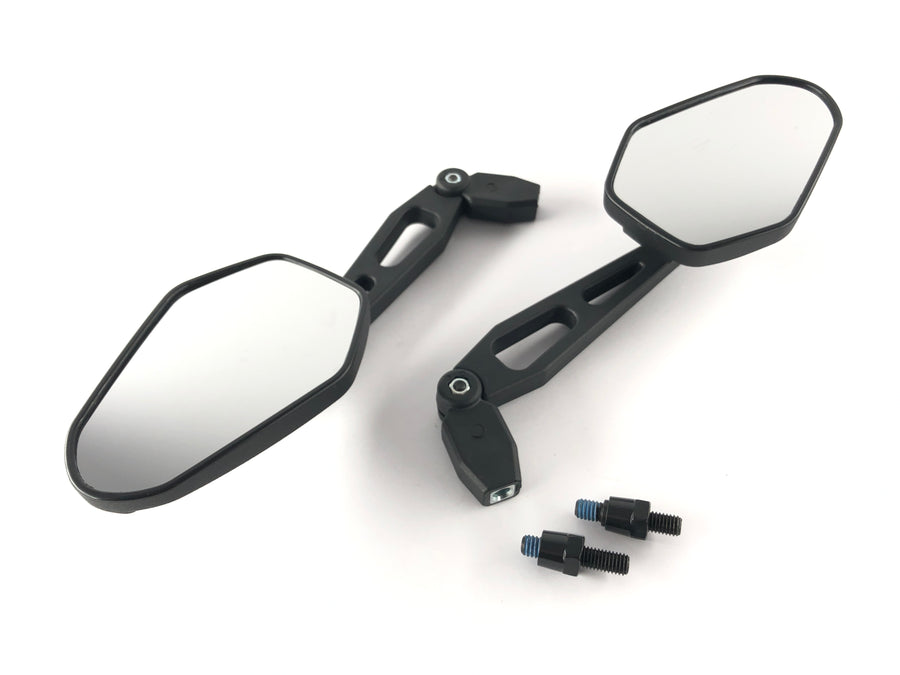 Universal Mirror Diego [Stockvaror] -Abs Black Adapter 2x M8-R E-testad