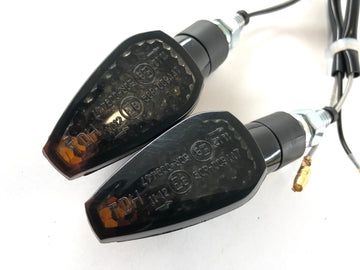LED Blinker med motstånd svart [med e -testmärke] - Yamaha Kawasaki Suzuki Ducati KTM - 0