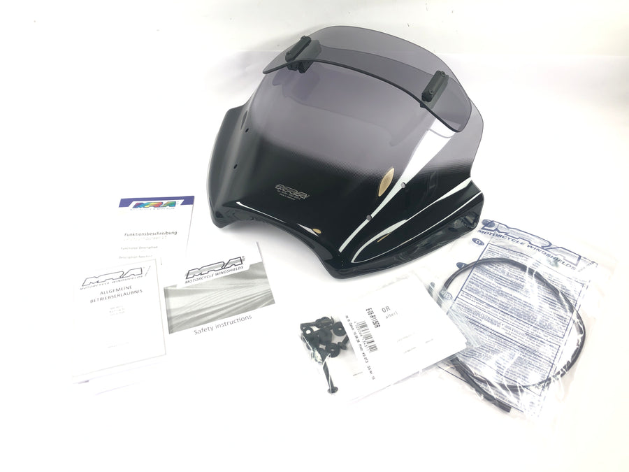 BMW R 1150 R - MRA Windschutzscheibe Variotouringscreen VT rauchgrau (für Speedster Halterung)