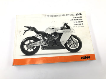 KTM 1190 RC8 [2008] - Ägarmanual Driver's Manual