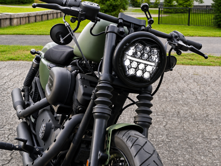 Royal Enfield Continental GT Interceptor Classic [MOTORIZE] - LED Scheinwerfer 7 Zoll