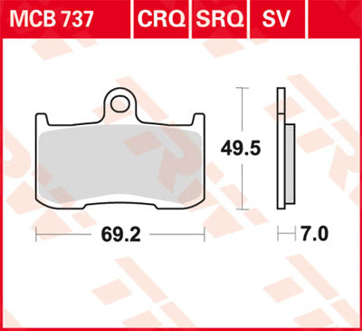 Kawasaki Z 900 B ABS ZR900B [2017-2019] - Bromsbelägg fram