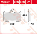 Kawasaki Z 900 B ABS ZR900B [2017-2019] - Bromsbelägg fram