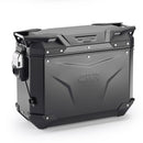 Trekker Outback EVO 37 sidofodral i aluminium, svart – höger, 37 liter / SMART SÄKERHETSLÅS