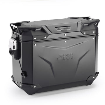 Trekker Outback EVO 37 sidofodral i aluminium, svart – höger, 37 liter / SMART SÄKERHETSLÅS