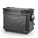 Trekker Outback EVO 44 sidofodral i aluminium, svart – vänster, 44 liter / SMART SÄKERHETSLÅS