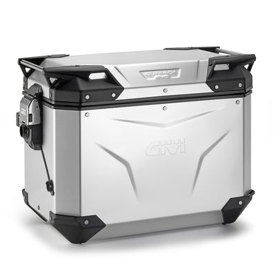 Seitenkoffer Trekker Outback EVO Monokey 48 Liter – Links, aus eloxiertem Aluminium, SMART SEC. LOCK