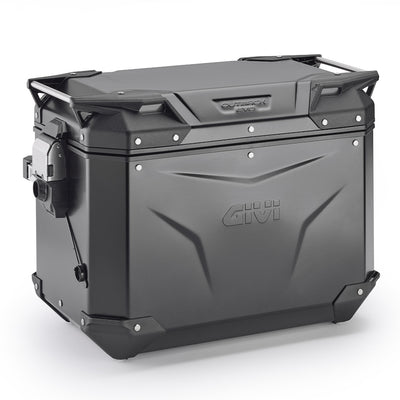 Alu-Seitenkoffer Trekker Outback EVO 48, schwarz – Rechts, 48 Liter / SMART SECURITY LOCK