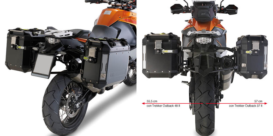 KTM Adventure / Adventure R 1190 [GIVI] - Stahlrohr-Seitenkofferträger für Trekker Outback MONOKEY® CAM-SIDE Koffer