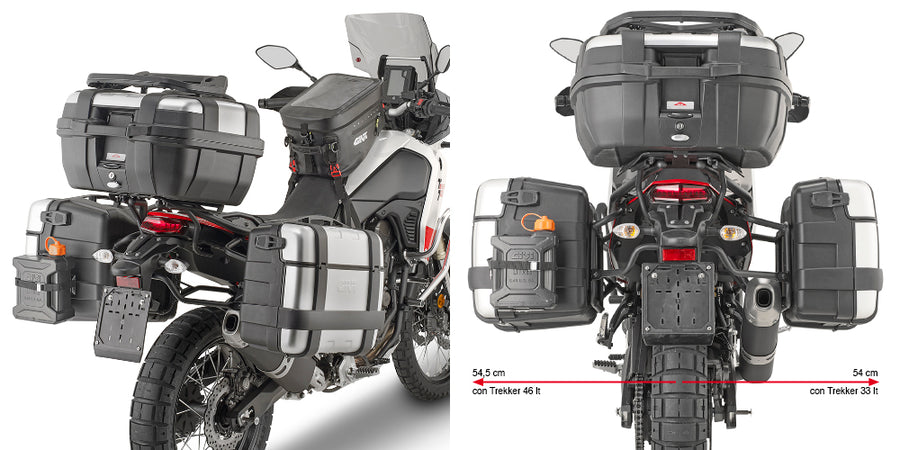 Yamaha Ténéré 700 World Raid [GIVI] - Seitenkofferträger PL ONE-FIT für die Konfiguration von MONOKEY® Seitenkoffern