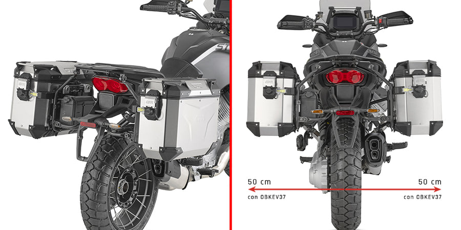 Moto Guzzi Stelvio 1000 [GIVI] - Stahlrohr-Seitenkofferträger PL ONE-FIT für die Trekker Outback MONOKEY®