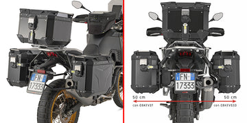Kove X Pro 800 [GIVI] - sidohållare i stålrör PL ONE-FIT med höger sidoförskjutning för Trekker Outback