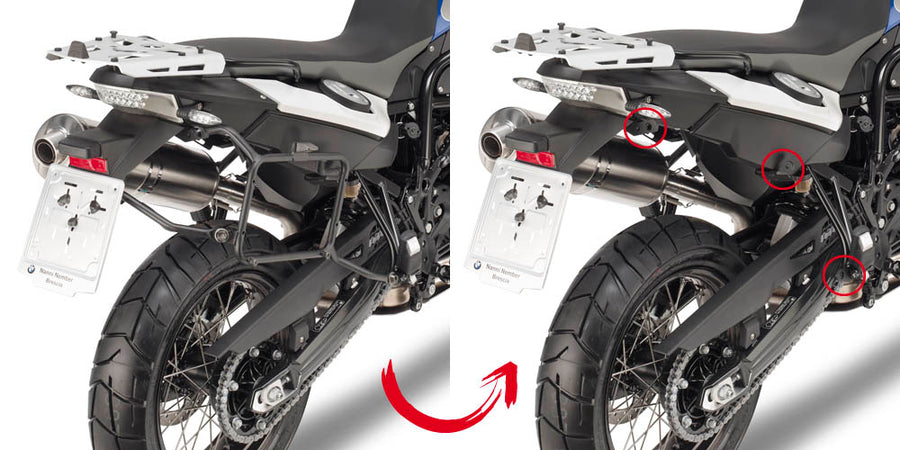 BMW F 700 GS [GIVI] - Seitenkoffer-Träger abnehmbar für MONOKEY® oder RETRO FIT Koffer