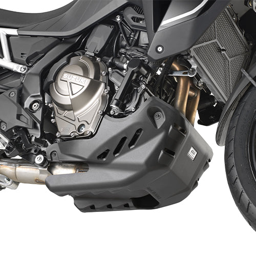 Suzuki V-Strom 800 SE [GIVI] - Motorskydd är tillverkat av svart glasfiberförstärkt plast för att monteras med
