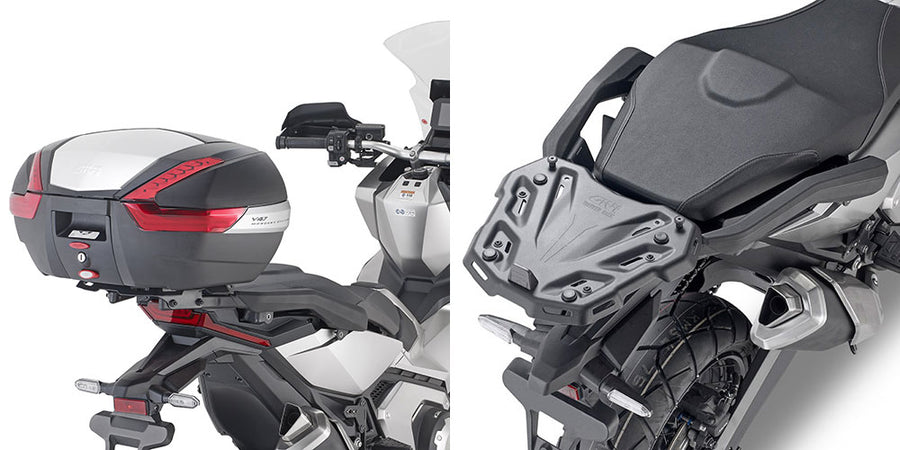 Honda X-ADV 750 [GIVI] - Topcase Träger für MONOKEY® oder MONOLOCK® Koffer Bei Montage der Rückenlehne E208S oder E233S