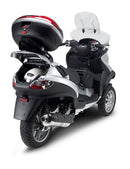 Piaggio MP3 400 [2006-2011] – toppfodralhållare för Monolock, med plåt
