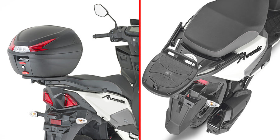 Suzuki Avenis 125 [GIVI] - Topcase Träger für MONOLOCK® Koffer benutzen Sie die im Koffer mitgelieferte MONOLOCK® Platte
