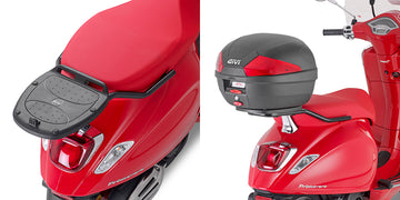 Piaggio Vespa Primavera 50-125-150 [GIVI] - Topcase Träger für MONOLOCK® Koffer schwarz benutzen Sie die im Koffer