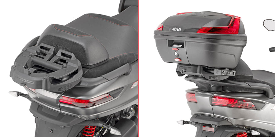 Piaggio MP3 350-400-500 Sport / Business [GIVI] - Toppfodralhållare för MONOKEY® eller MONOLOCK® fodral som ska monteras med
