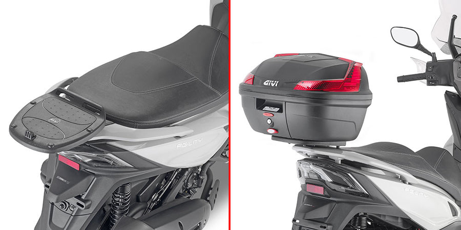 Kymco Agility 300-350 R16 [GIVI] - Toppfodralhållare för MONOLOCK®-fodral använd den som medföljer i fodralet