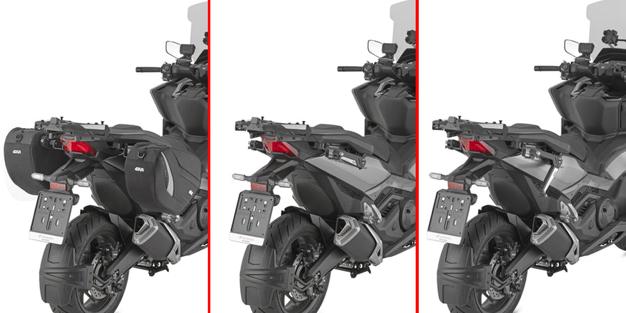 Honda Forza 750 [GIVI] - Ett par specifika infällbara stealth-fästen gjorda av teknopolymer förstärkt med glasfiber