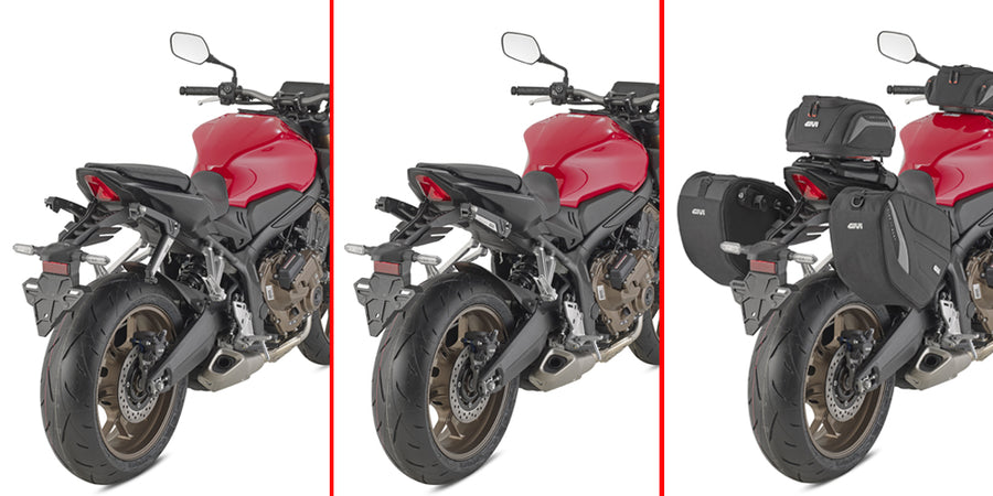 Honda CBR 650 R E-Clutch [GIVI] - Paar spezifischer einziehbarer Stealth Halterungen aus mit Glasfaser verstärktem