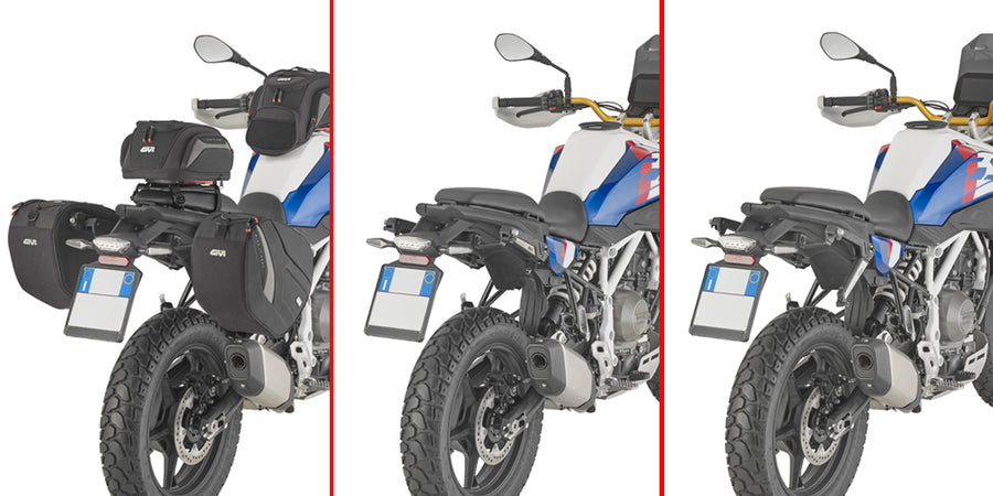 BMW F 450 GS [GIVI] - Ett par specifika infällbara stealth-fästen gjorda av glasfiberförstärkt teknopolymer med